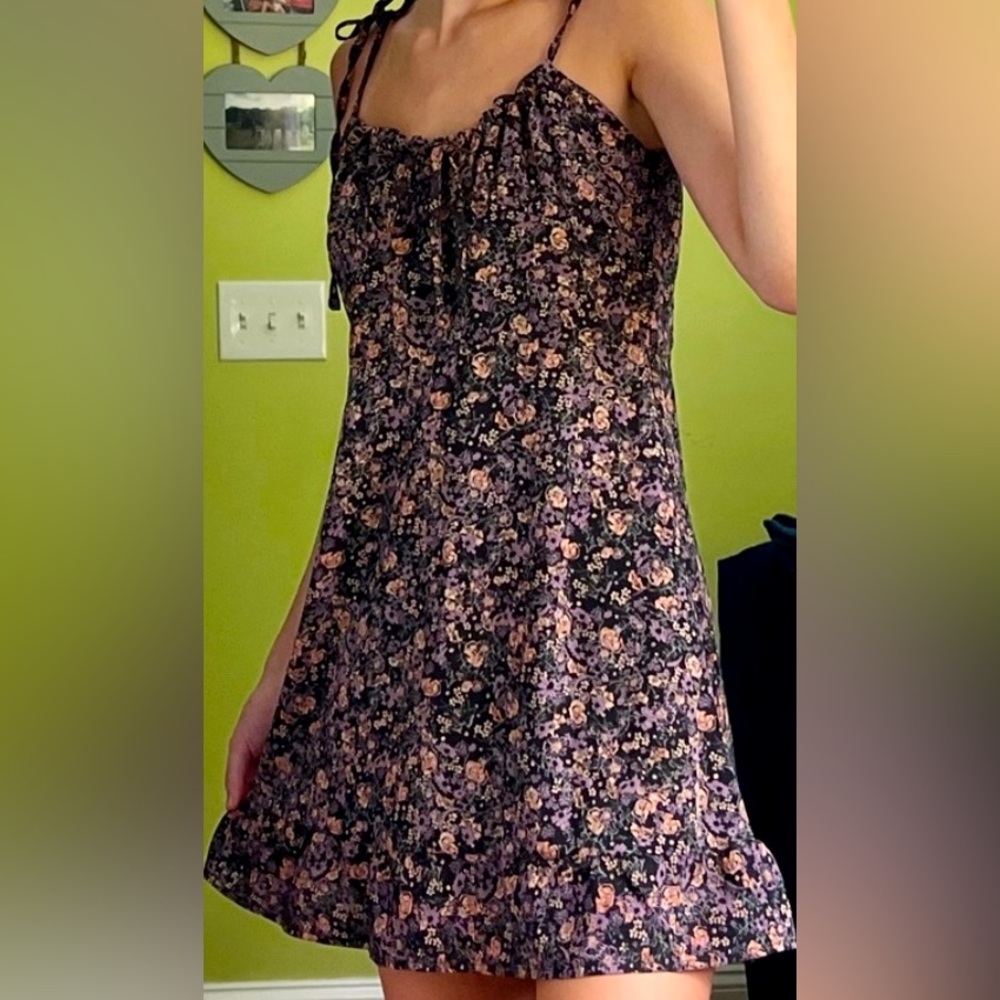 Womens Shein Blue Floral Sundress Size 2 - Picture 1 of 3